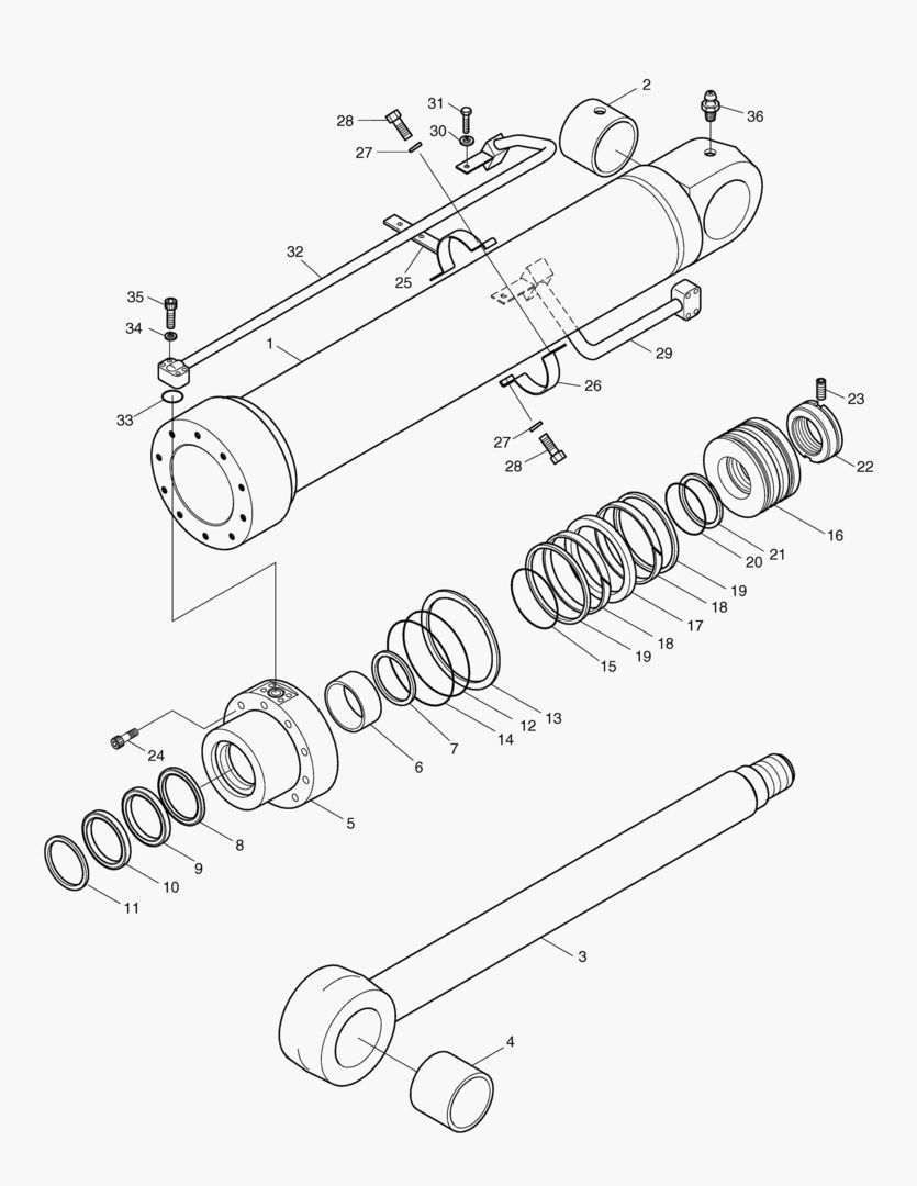 4350 BOOM CYLINDER(R.H.)-LOCK VALVE [736~]