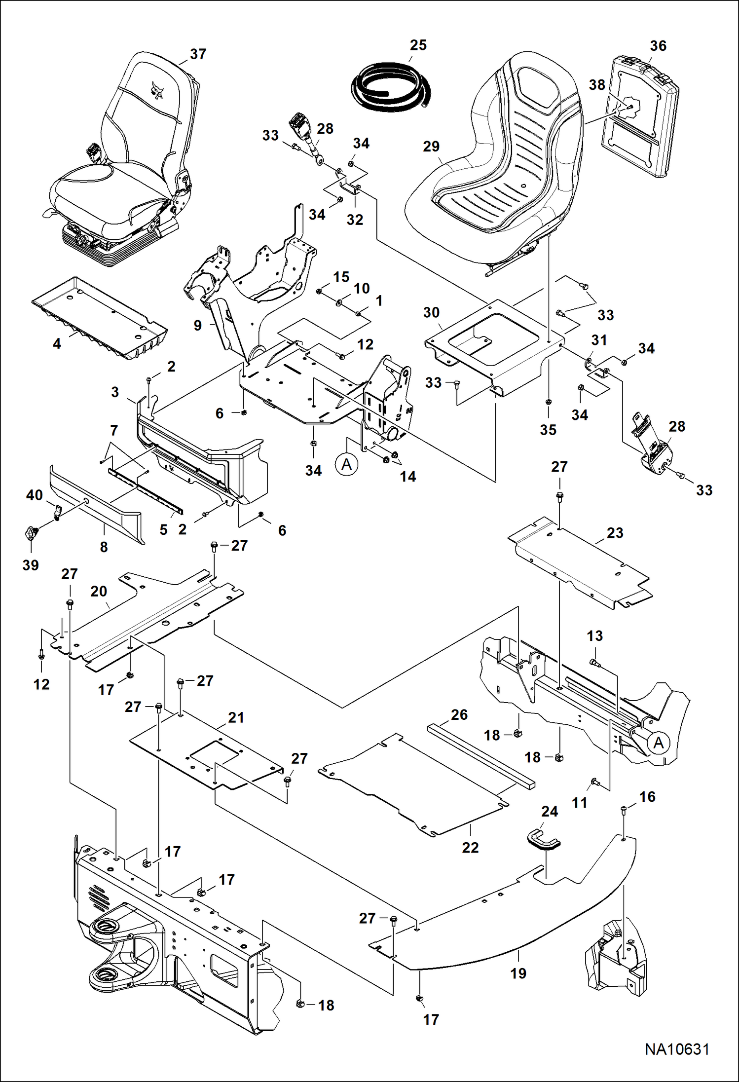 РАБОЧЕЕ МЕСТО ВОДИТЕЛЯ И СИДЕНЬЕ (ПОЛ)