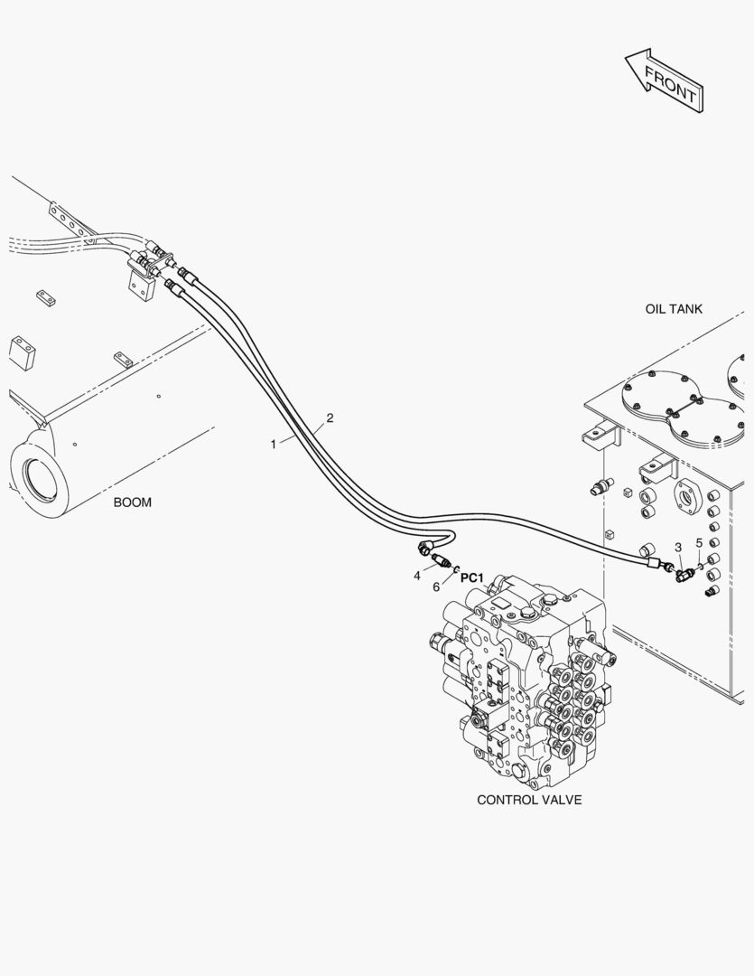 ТРУБОПРОВОД СЕРВОУПРАВЛЕНИЯ - КЛАПАН ЗАМКА РУКОЯТИ