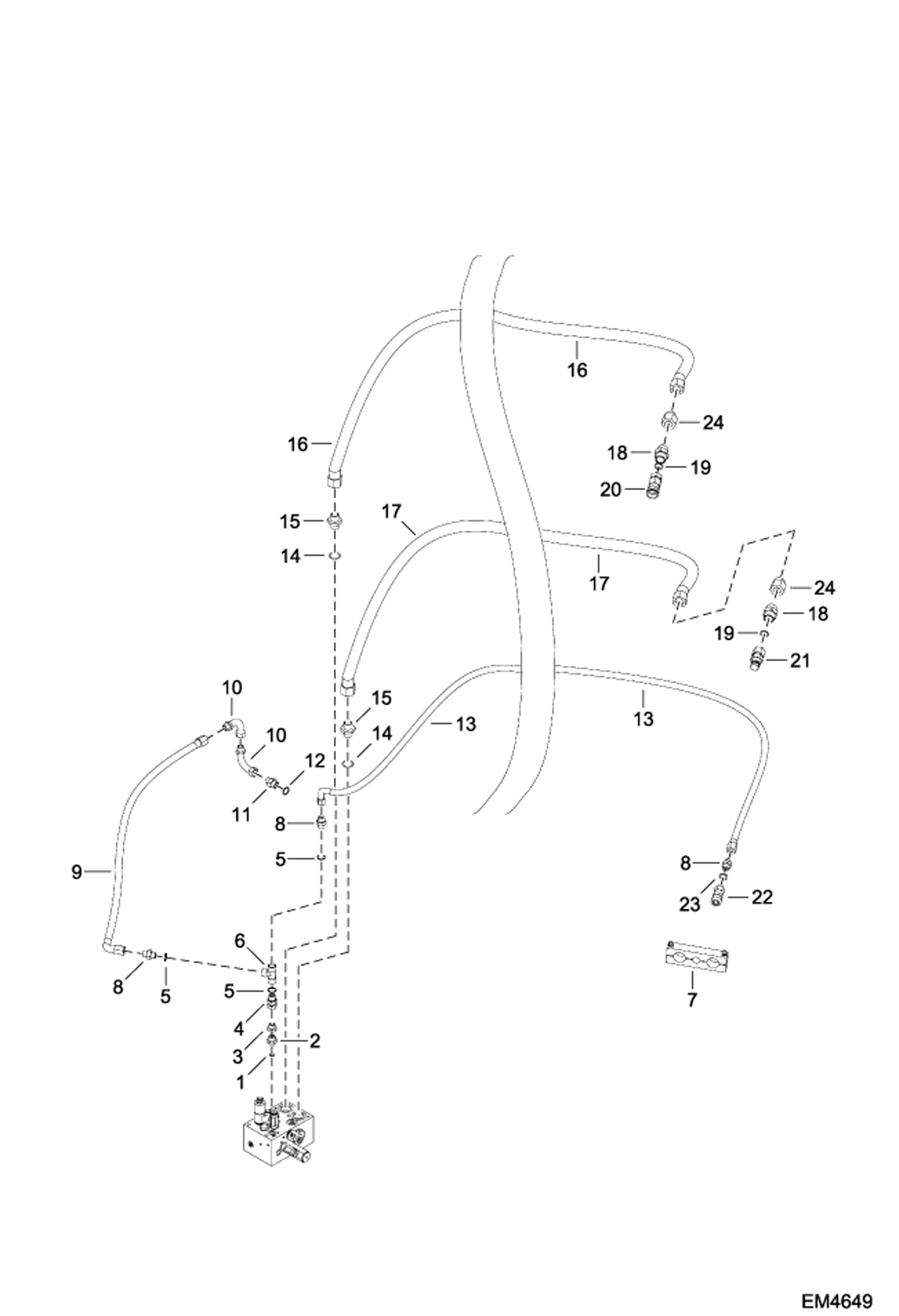 ГИДРОСИСТЕМА (БЫТРОЕ СОЕДИНЕНИЕ) (СЕРИЙНЫЙ НОМЕР AD8900145 - AD8900199)