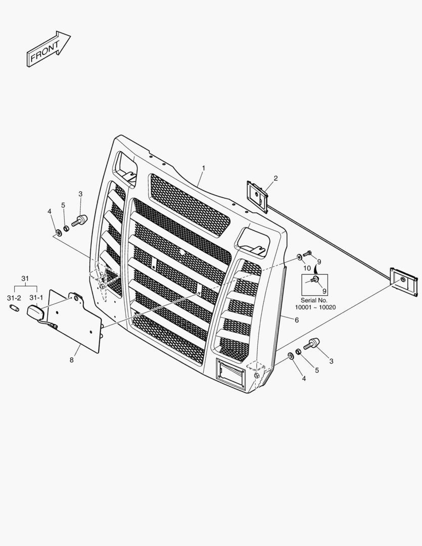 РЕШЕТКА РАДИАТОРА В СБОРЕ