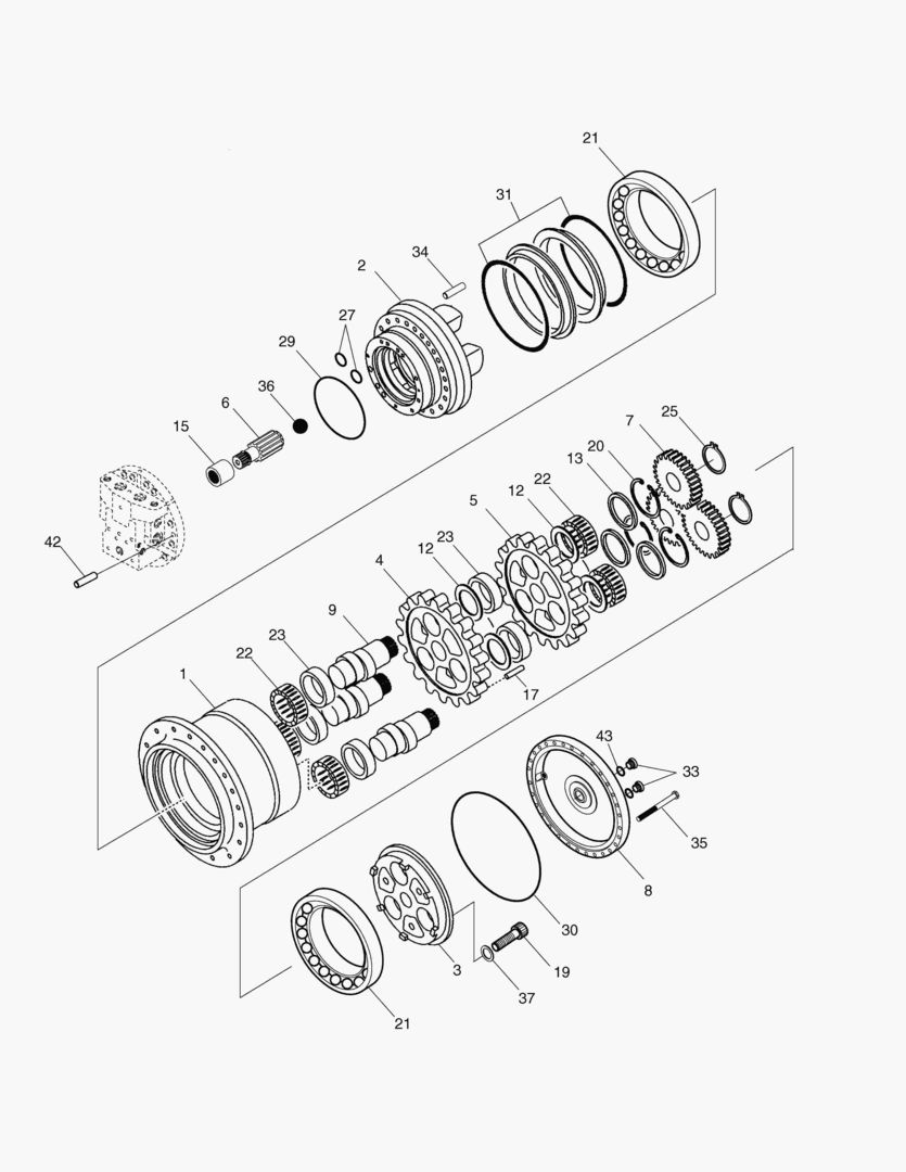 Спецтехника 4160 TRAVEL REDUCTION GEAR [1001~1114]
