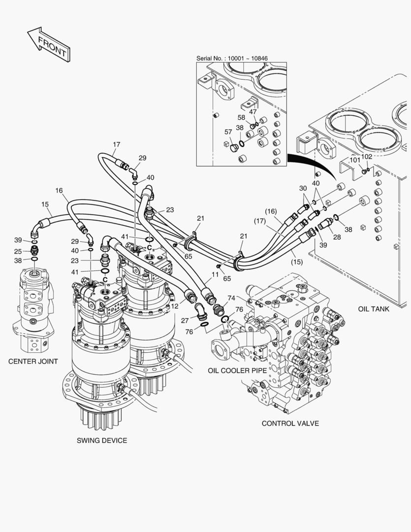 Схема ТУБОПРОВОД МАСЛЯНОГО РАДИАТОРА(3)
