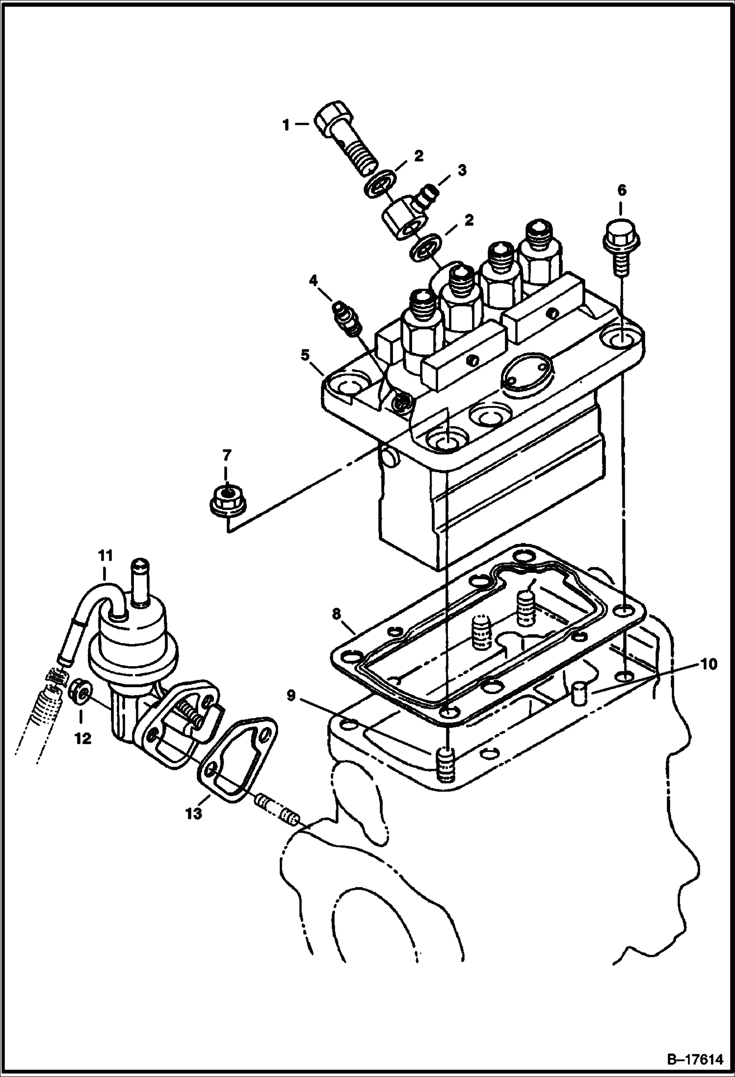 НАСОС ВПРЫСКА ТОПЛИВНОЙ СИСТЕМЫ (СЕРИЙНЫЙ НОМЕР 5219 И 5220) (V3300 DI T KUBOTA) (TIER I)