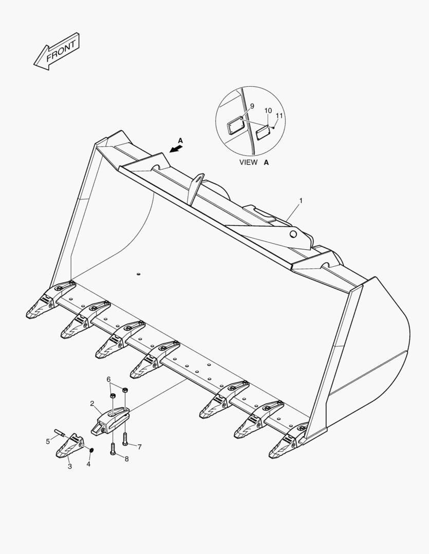 2140 BUCKET 4.3гЋҐ - TOOTH