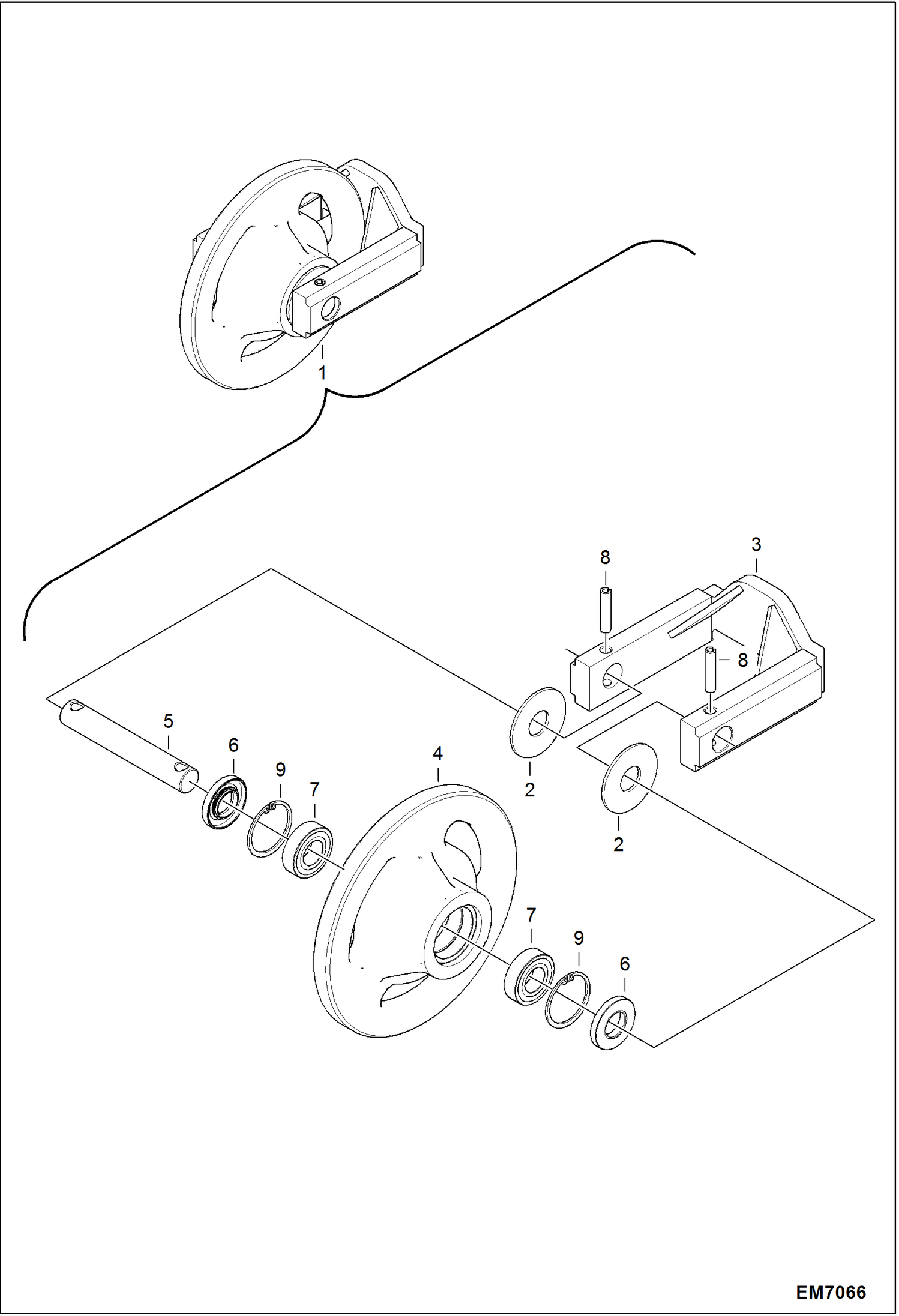 ХОДОВАЯ ЧАСТЬ (ЛЕВОЕ ПЕРЕДНЕЕ НАТЯЖНОЕ КОЛЕСО) (#7145227)