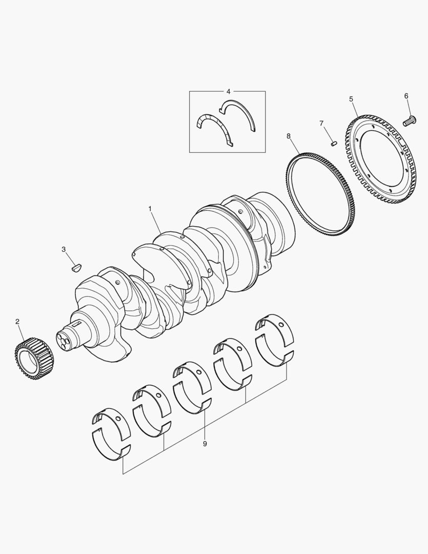 Спецтехника 002 CRANKSHAFT, MAIN BEARINGS & BIG END BEARINGS - главное фото
