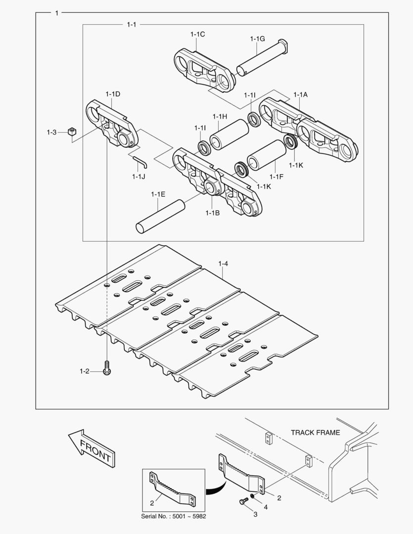 2190 TRACK SHOE ASS`Y - 600G [5001~6184]