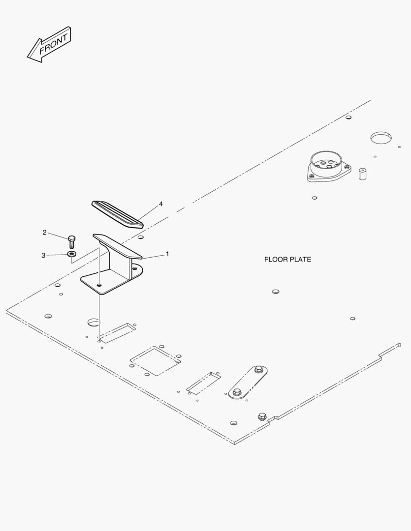 ПОДСТАВКА ДЛЯ НОГ - ПРАВОСТОРОННИЙ