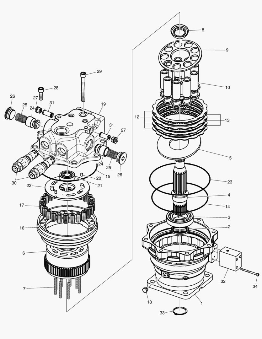 ГИДРОМОТОР ПОВОРОТА ПЛАТФОРМЫ
