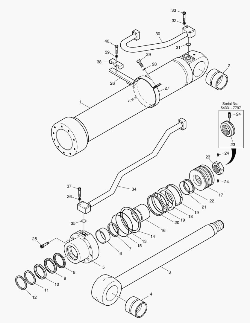 Спецтехника 4240 BOOM CYLINDER - R.H. [5001~7811]