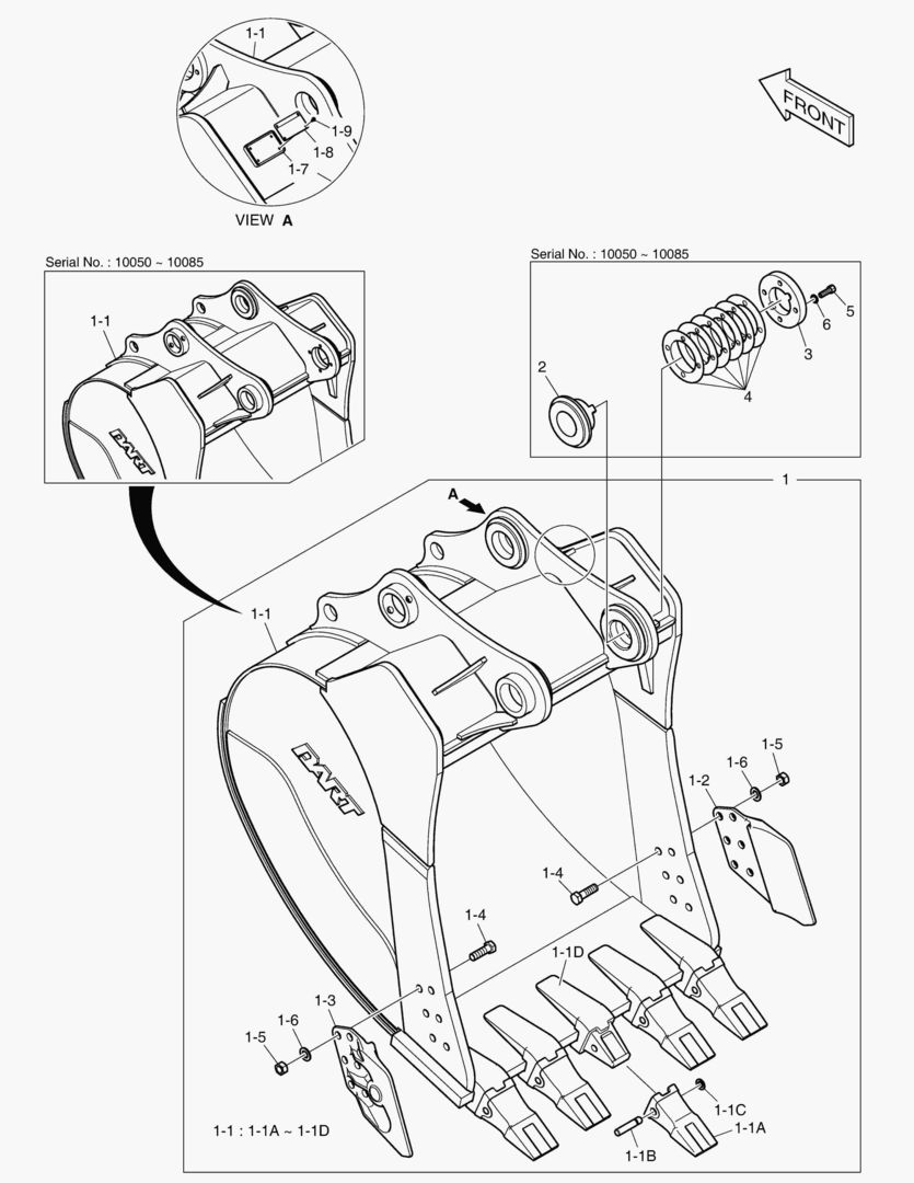 Схема 6940 BUCKET ASS`Y - 1.42mВі(48`) - H.D