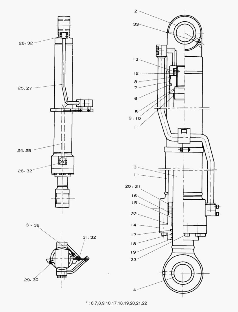 ЦИЛИНДР СТРЕЛЫ-КОРОТКАЯ СТРЕЛА,ПРАВОСТОРОННИЙ