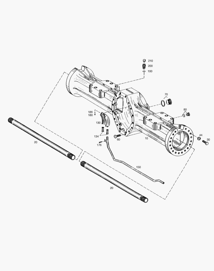 3320 AXLE CASING-FRONT AXLE [2001~2076]