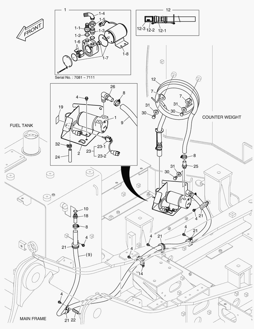 Спецтехника 6121 FUEL FILLER PUMP ASS`Y [7081~] - главное фото