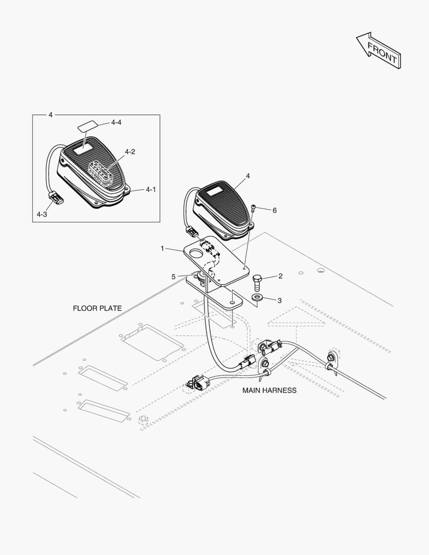 6310 ELECTRIC PARTS - PEDAL(BREAKER)