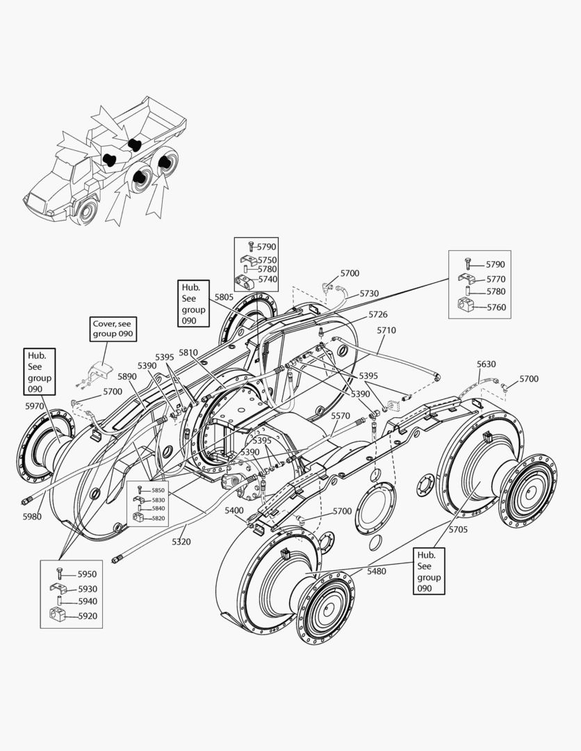 G190-64 BRAKE SYSTEM REAR TANDEM