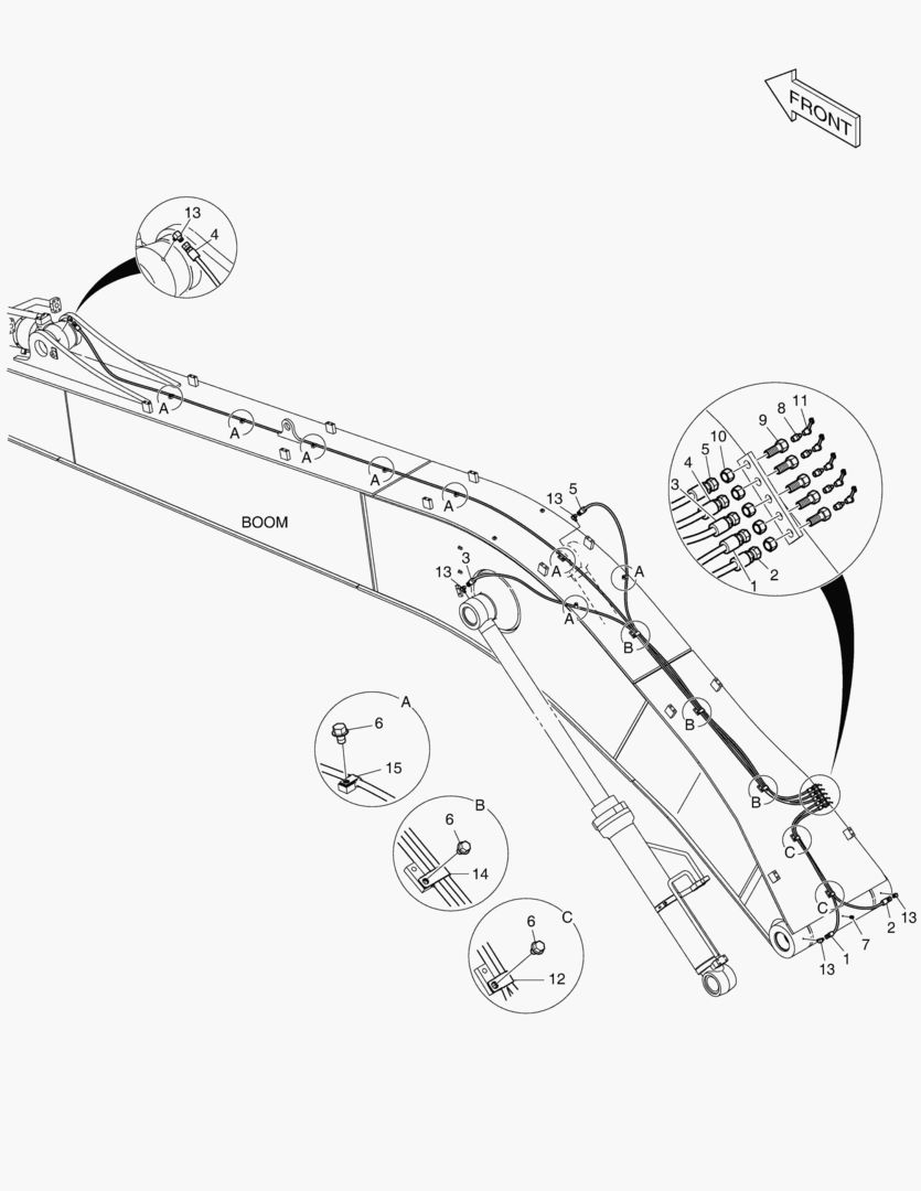 ТРУБОПРОВОД СМАЗОЧНОЙ СИСТЕМЫ - СТРЕЛА 11 м