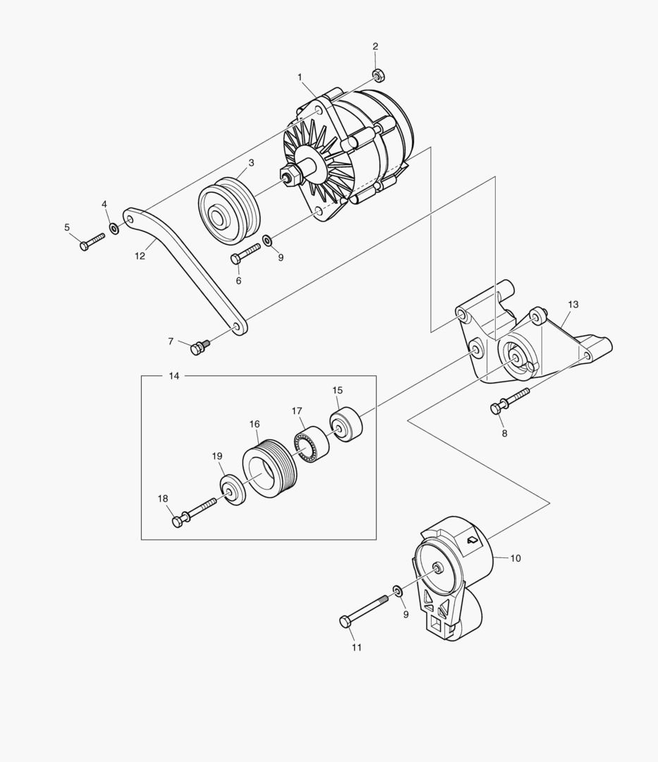 033 ALTERNATOR & MOUNTING