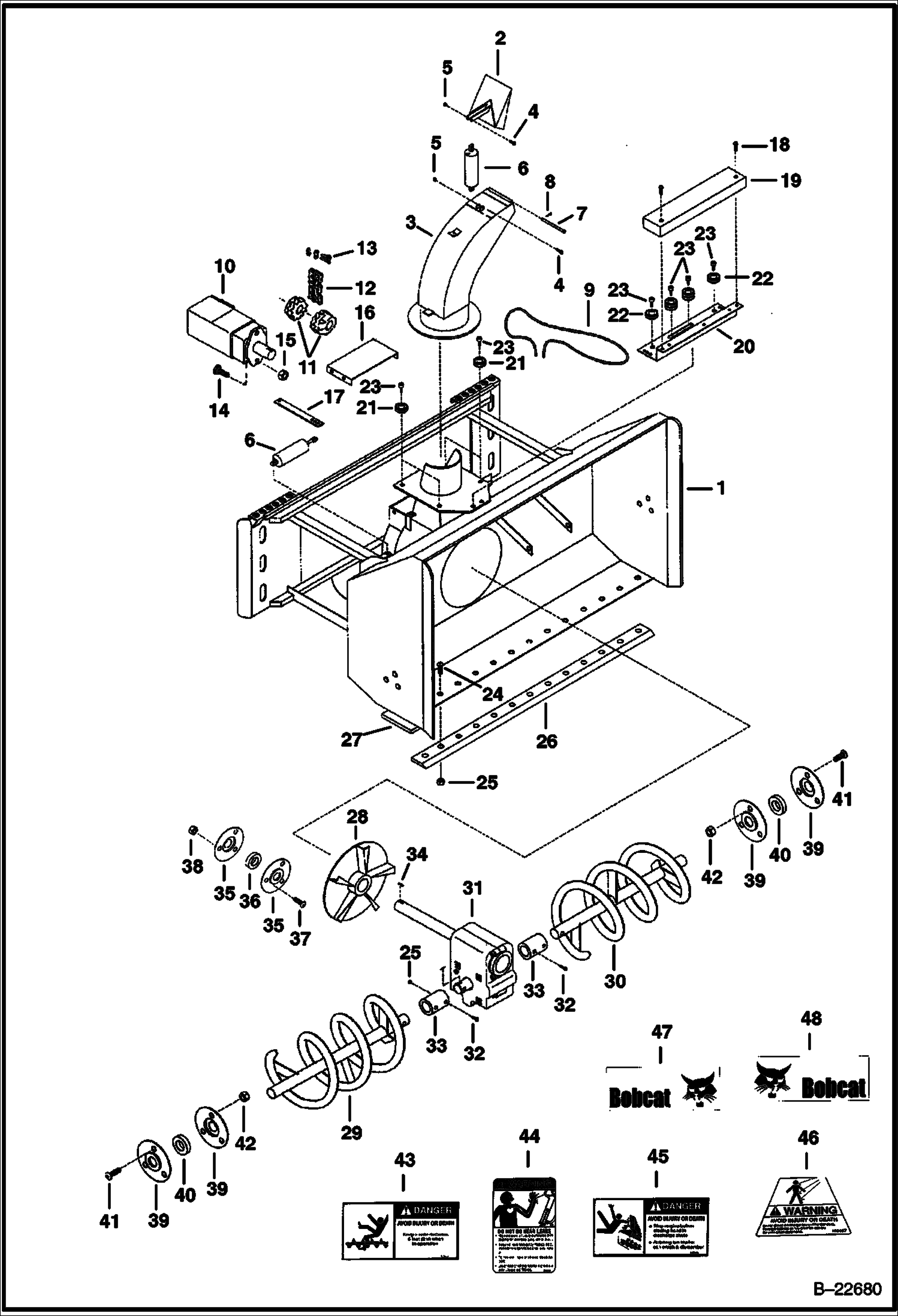 1412 РОТОРНЫЙ СНЕГООЧИСТИТЕЛЬ (РАМА ШАССИ) (7157)