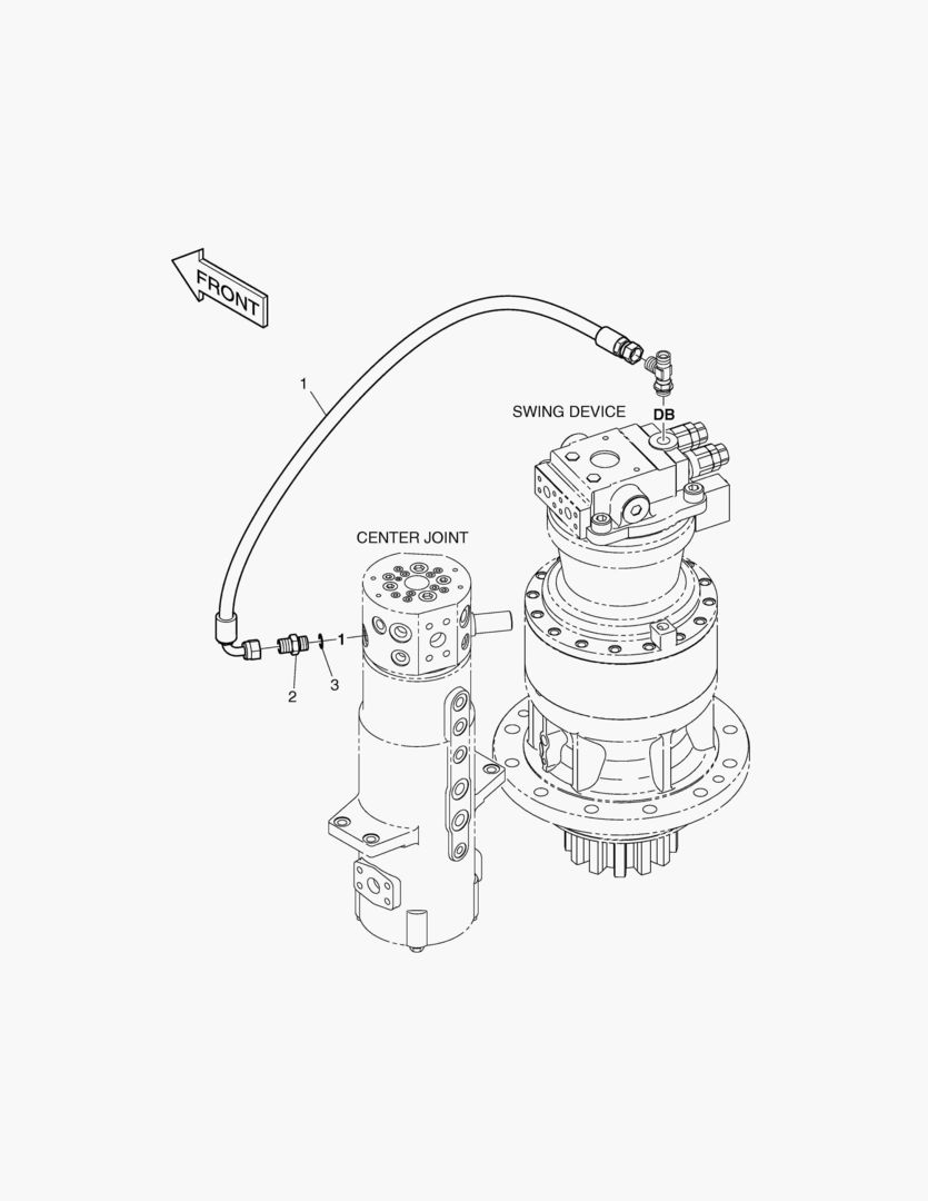 ТРУБОПРОВОД СЕРВОУПРАВЛЕНИЯ(7) - ЦЕНТРАЛЬНОЕ СОЕДИНЕНИЕ