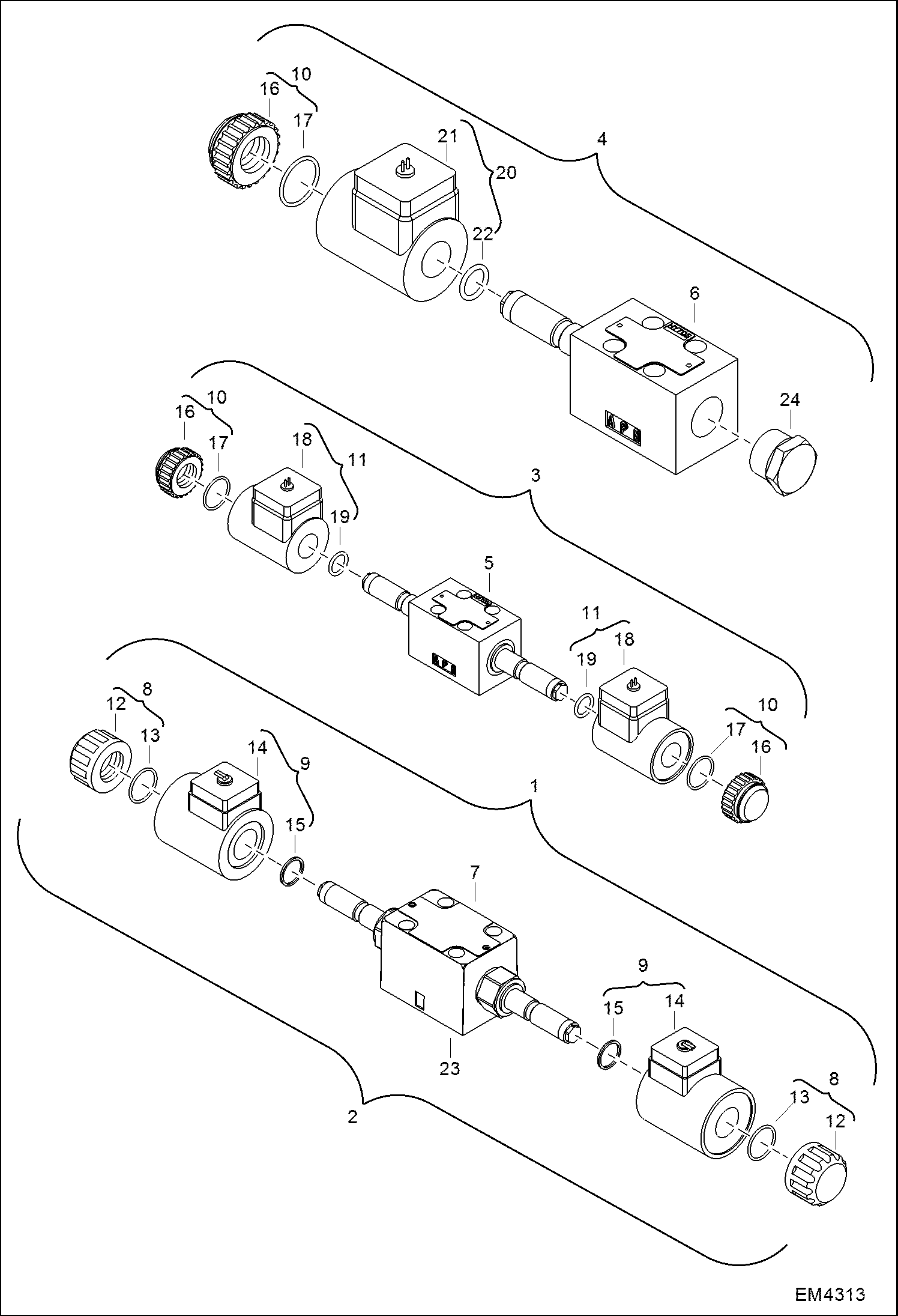 ПОВОРОТНО-НАКЛОННЫЙ МЕХАНИЗМ (КЛАПАНЫ) (СЕРИЙНЫЙ НОМЕР AFF000101 И ВЫШЕ)