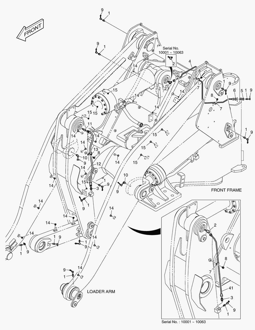 ПЕРЕДНИЙ ТРУБОПРОВОД СМАЗОЧНОЙ СИСТЕМЫ