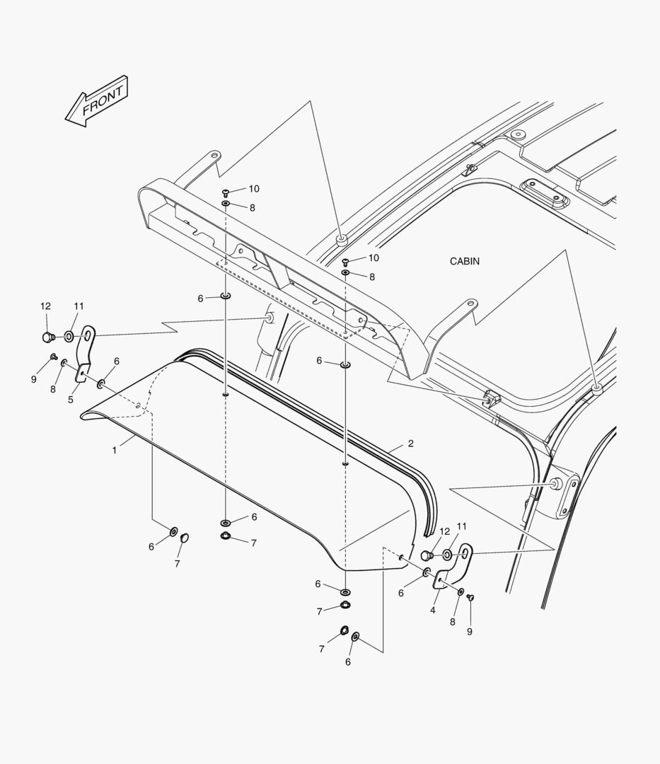 Спецтехника 6150 RAIN SHIELD & LAMP MOUNTING
