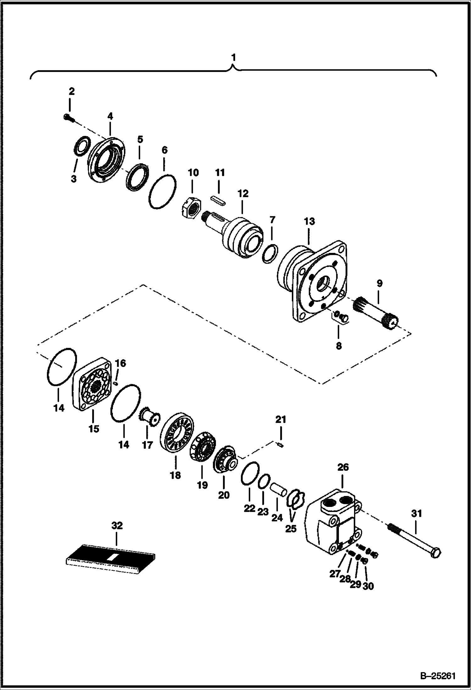 МАШИНА ДЛЯ ИЗМЕЛЬЧЕНИЯ ПНЕЙ (ДВИГАТЕЛЬ) (SAUER) (SGX60 A00700101 - 00999)