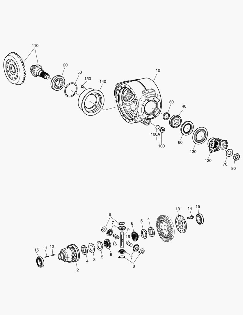 ДИФФЕРЕНЦИАЛ ВОДИЛА - ЗАДНЯЯ ОСЬ (ОТКРЫТЫЙ)