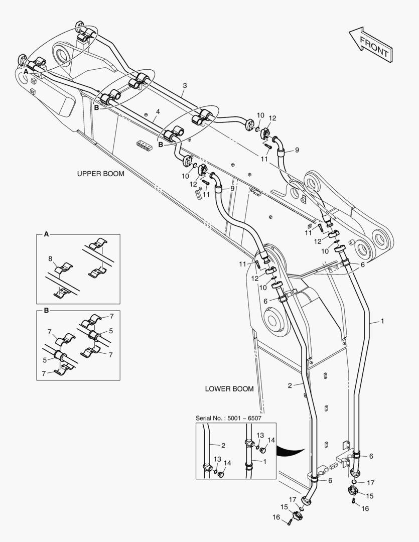 7040 ARTI. BOOM PIPING - ONE & TWO WAY