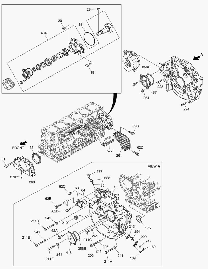 КАРТЕР РАСПРЕДЕЛИТЕЛЬНЫХ ШЕСТЕРЕН и КАРТЕР МАХОВИКА