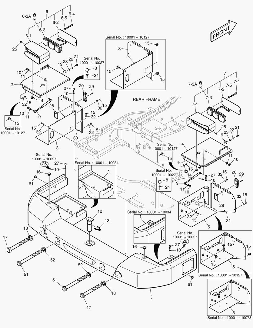 1500 COUNTER WEIGHT & REAR LAMP