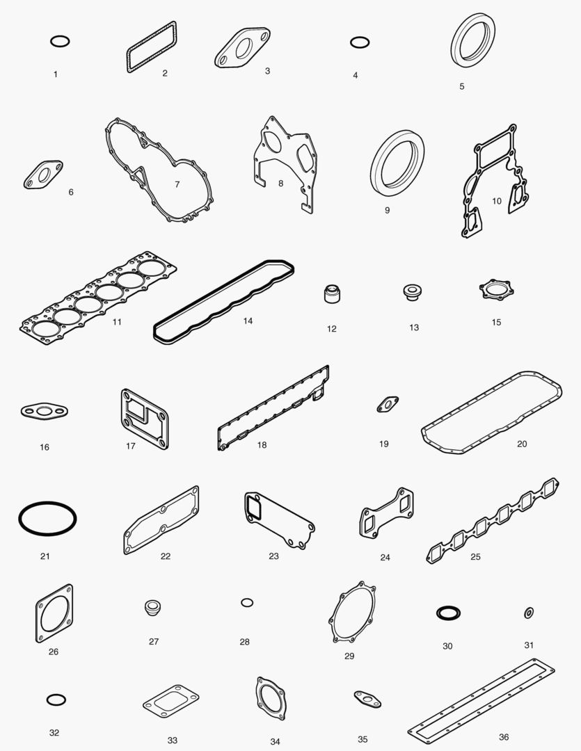 КОМПЛЕКТ ПРОКЛАДОК ДЛЯ КАПИТАЛЬНОГО РЕМОНТА-ВСЕ