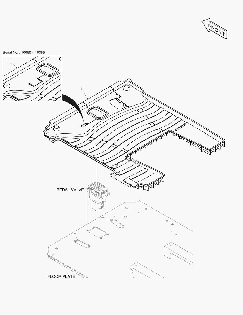 КОВРИК НА ПОЛУ КУЗОВА - ШАРНИРНЫЙ