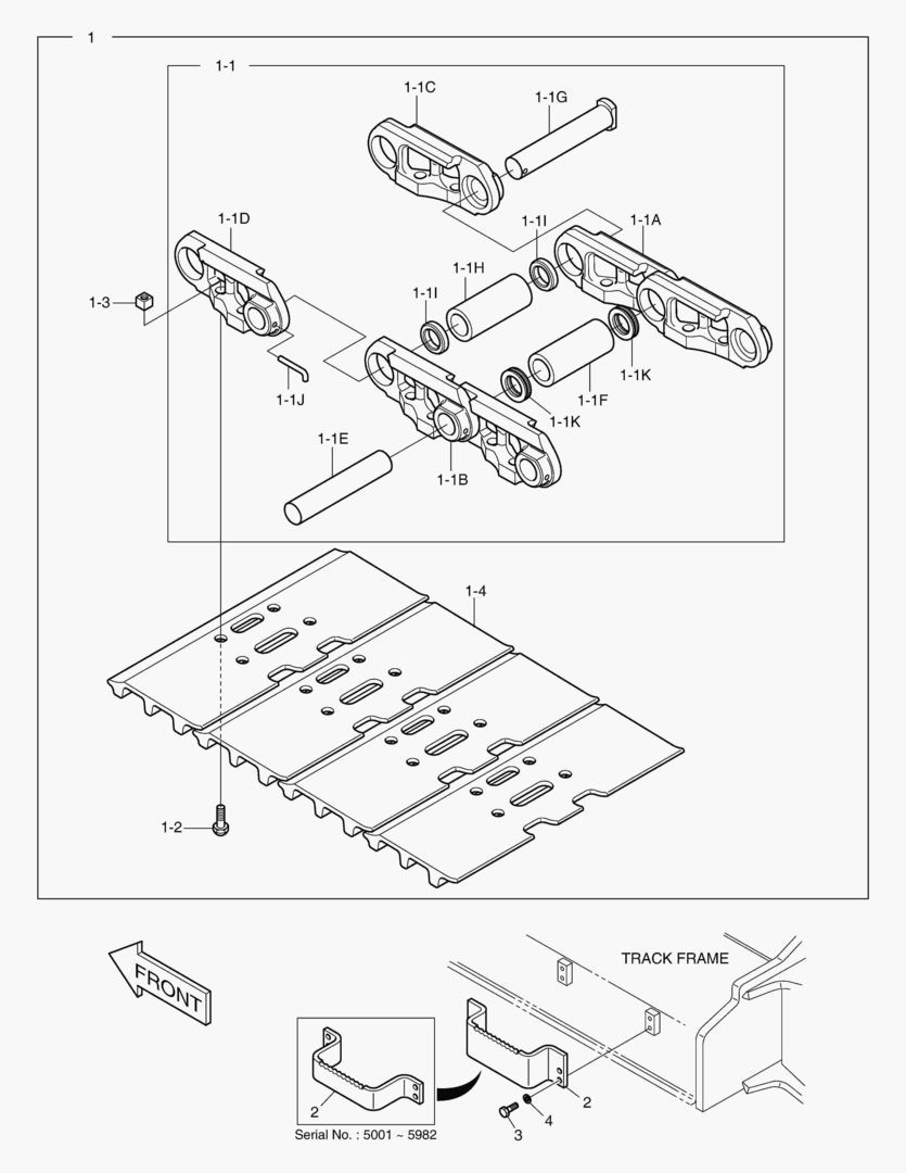 6270 TRACK SHOE ASS`Y - 700G [5001~6183]