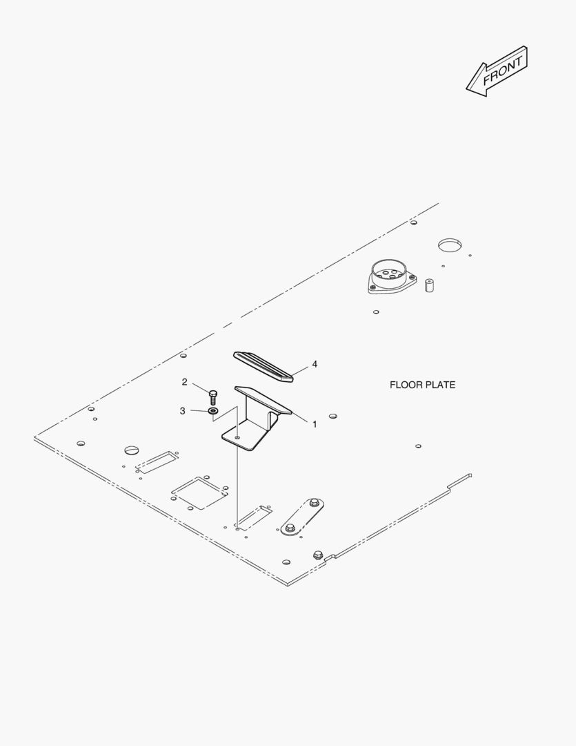 ПОДСТАВКА ДЛЯ НОГ - ЛЕВОСТОРОННИЙ