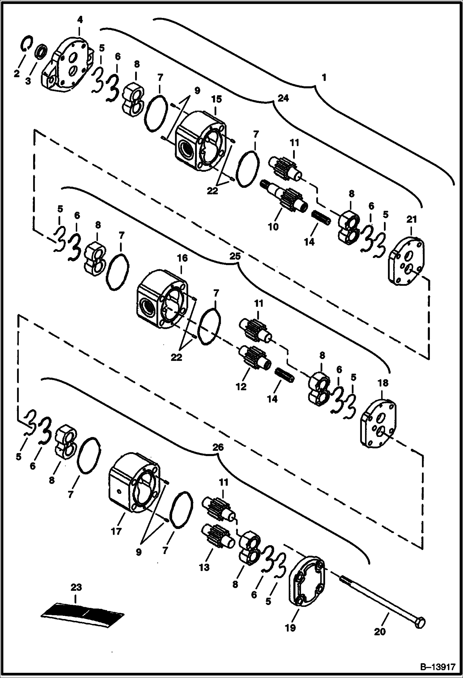 ТРОЙНОЙ ШЕСТЕРЕНЧАТЫЙ НАСОС