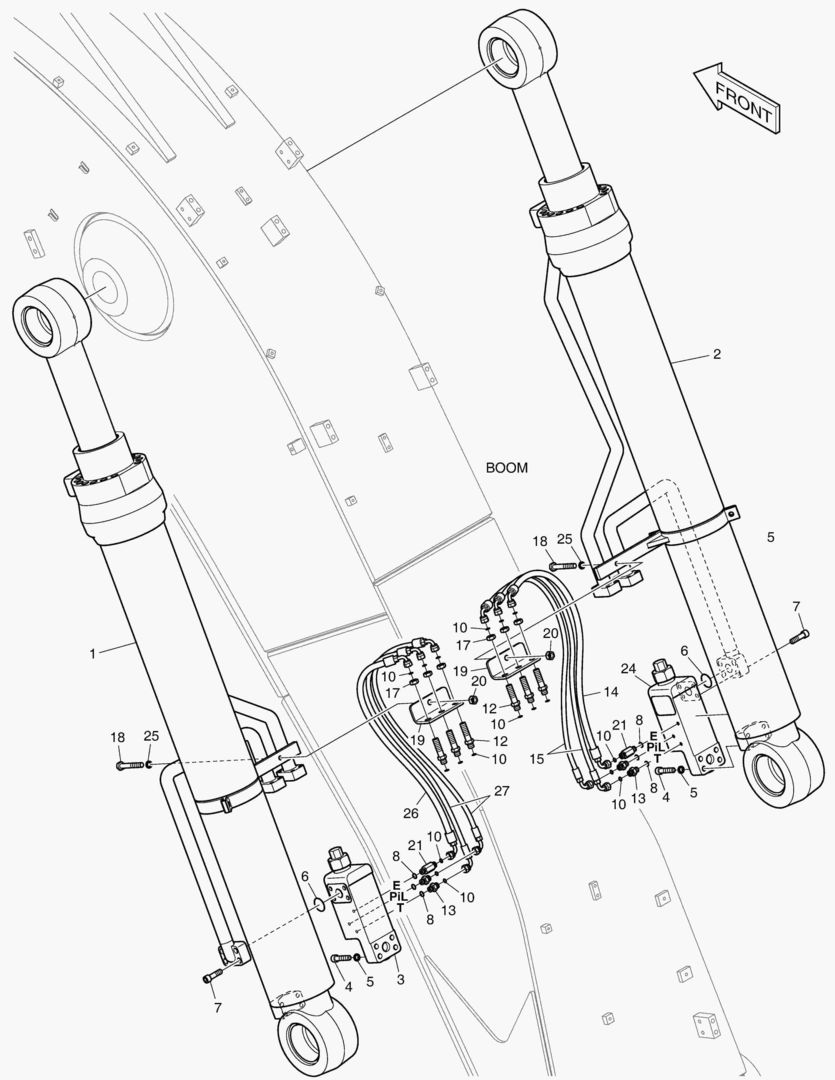 ГИДРОСИСТЕМА СТРЕЛЫ-ГИДРОЗАМОК