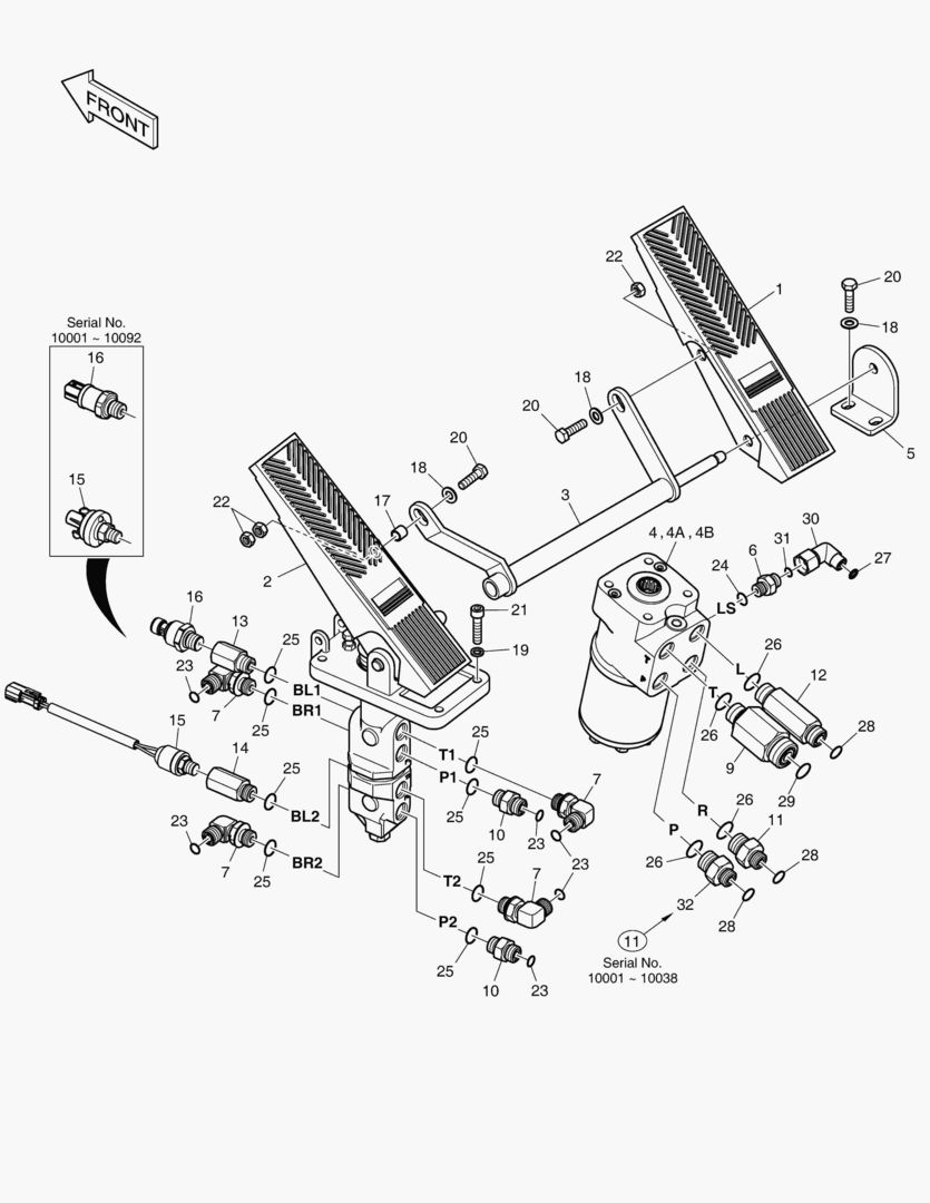 1190 BRAKE PEDAL VALVE & STEER UNIT