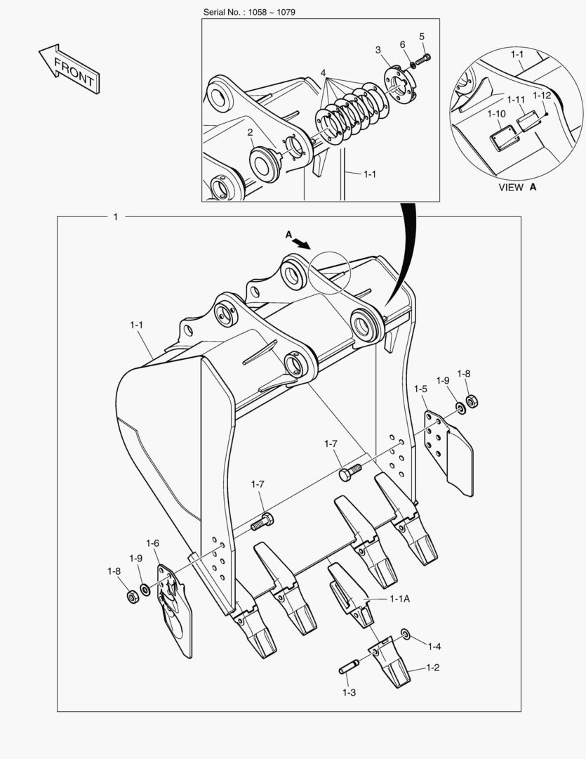 3130 BUCKET ASS`Y - 1.27mВі