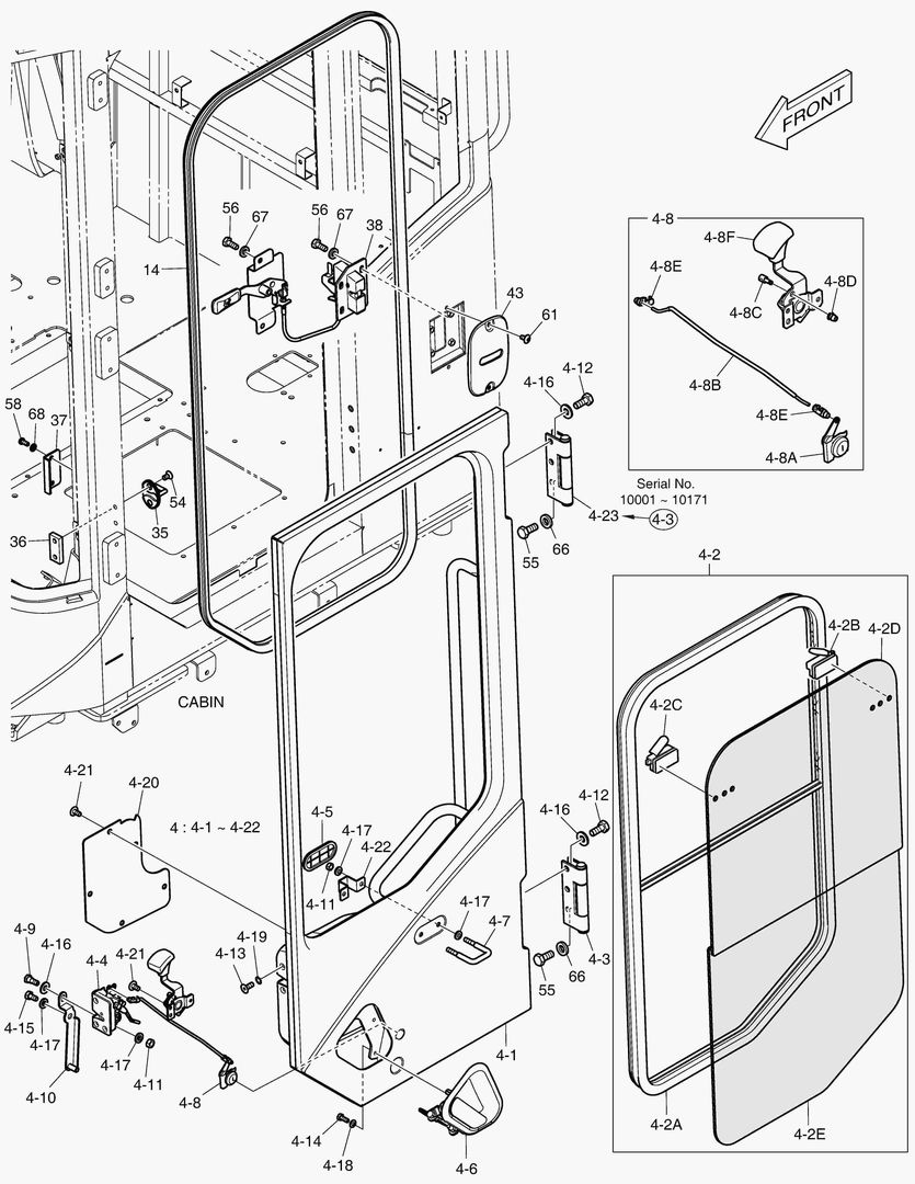 1420 CABIN(4) - DOOR ASS`Y(L.H)