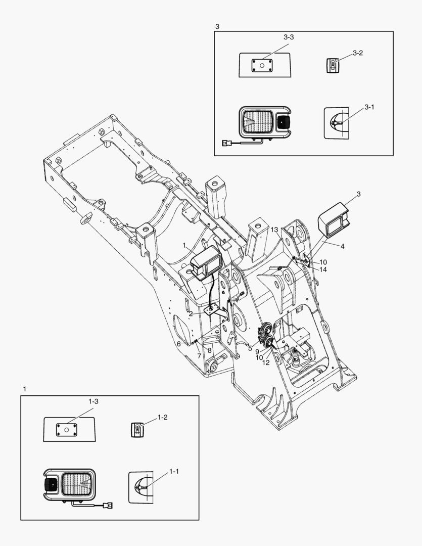 Спецтехника 1480 ELECTRIC PARTS(6)-FRONT FRAME - главное фото