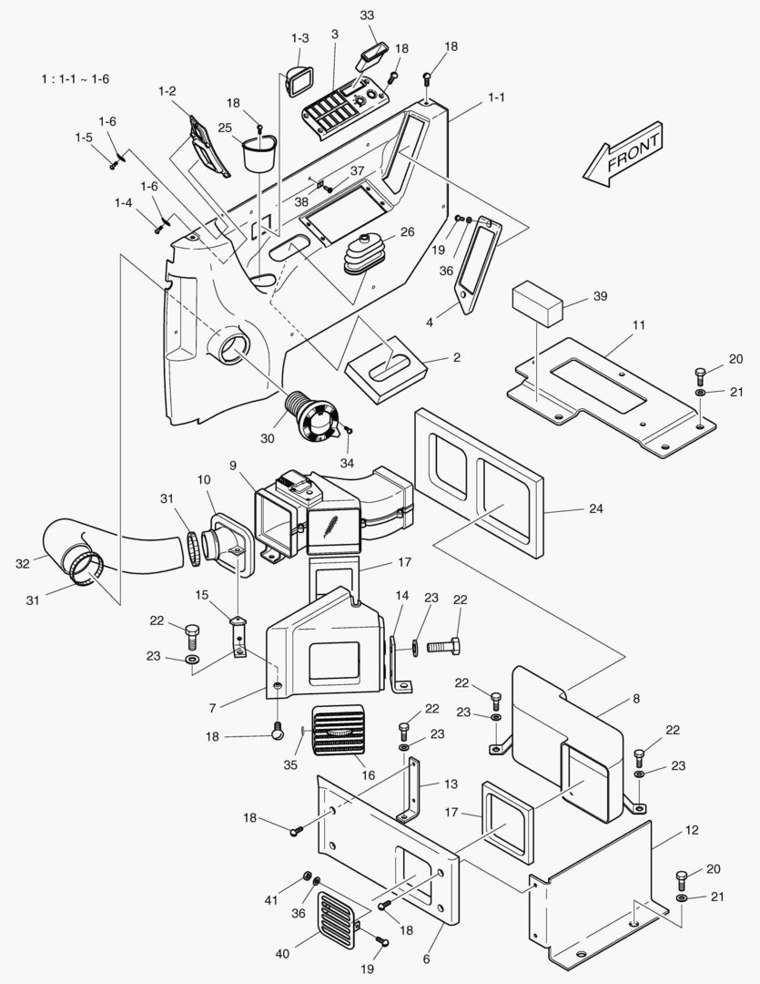 Схема 1410 INTERIOR PANEL ASSвЂ™Y