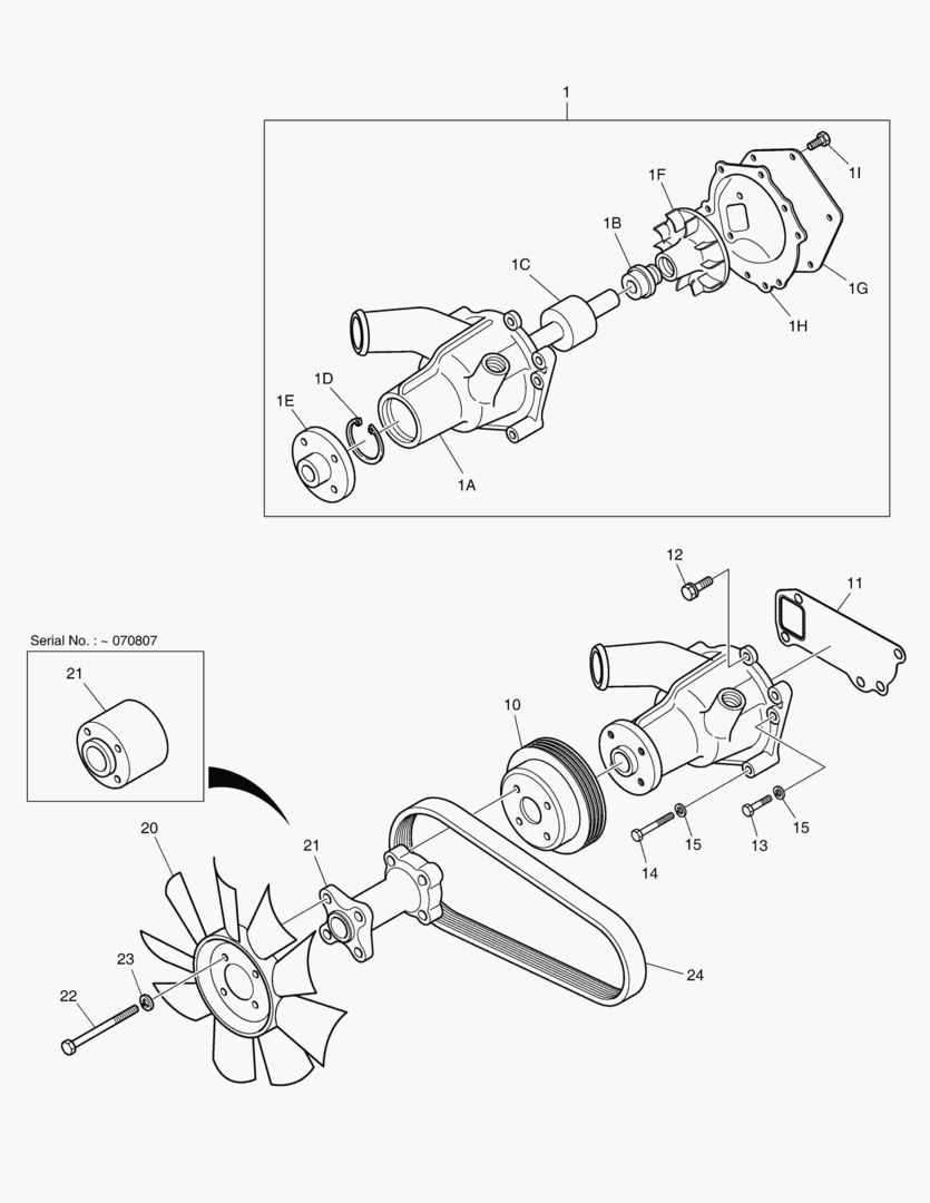 012 WATER PUMP & COOLING FAN
