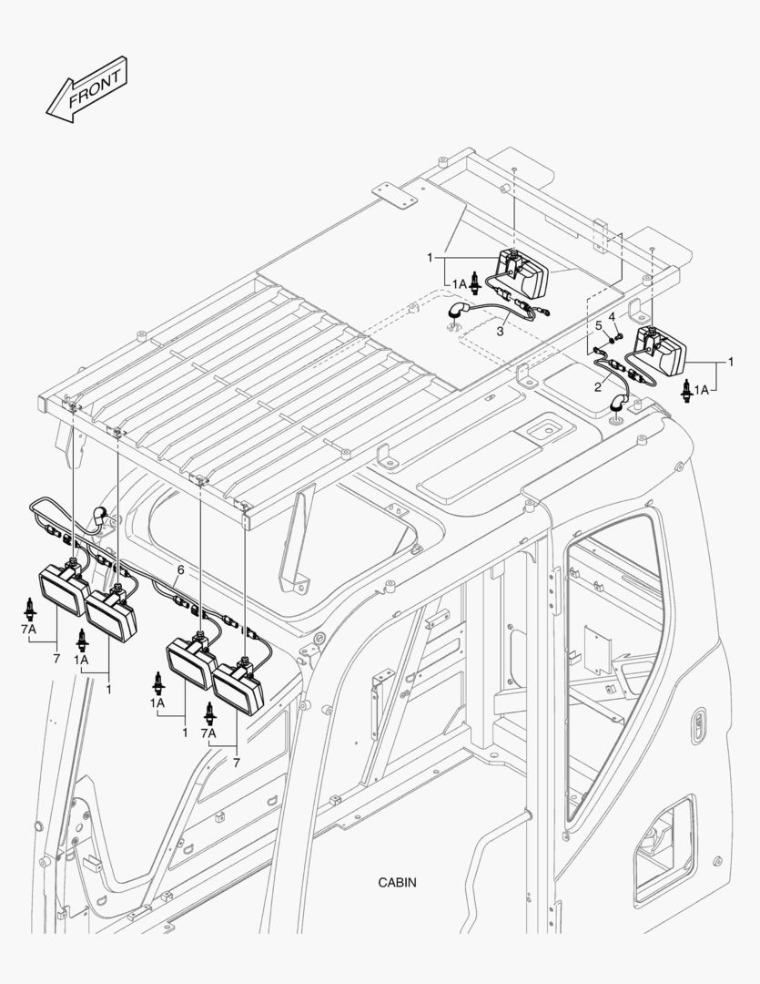 РАБОЧАЯ ФАРА(6-ЛАМПЫ) - СИСТЕМА ЗАЩИТЫ ПРИ ОПРОКИДЫВАНИИ