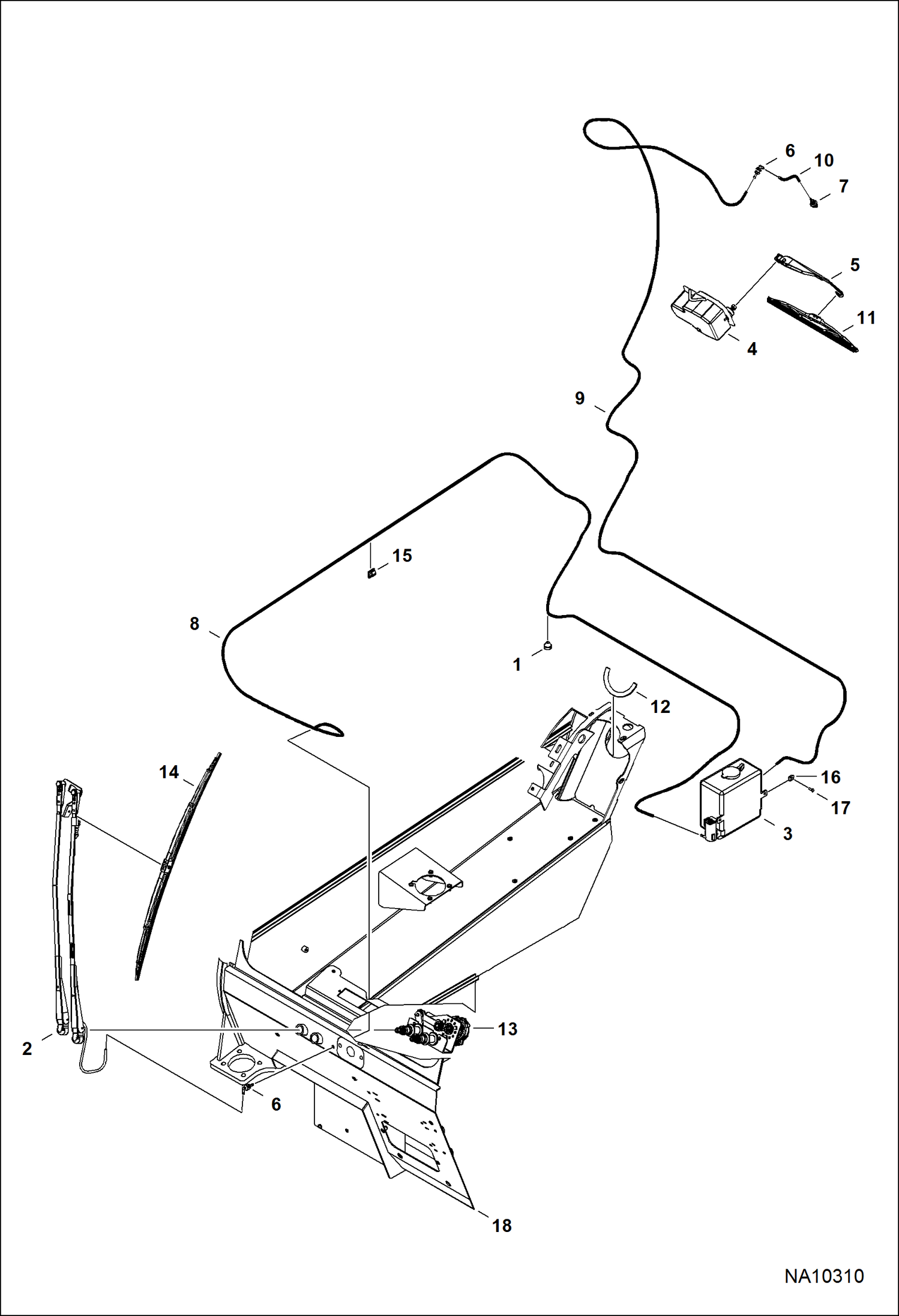 КАБИНА ВОДИТЕЛЯ (СТЕКЛООЧИСТИТЕЛИ)