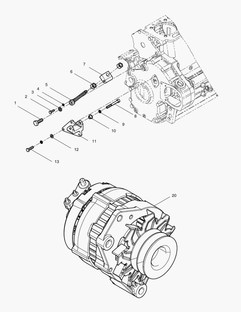 КРОНШТЕЙН ГЕНЕРАТОРА В СБОРЕ