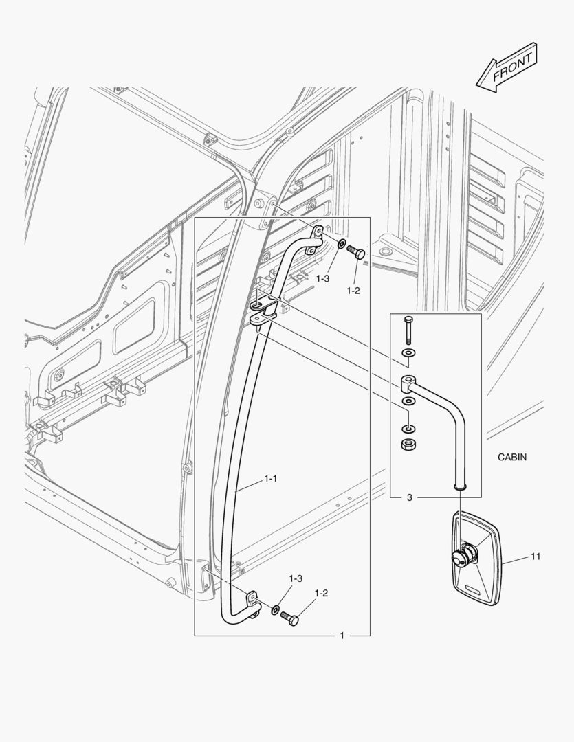 1650 HANDLE - OUTER (CABIN)