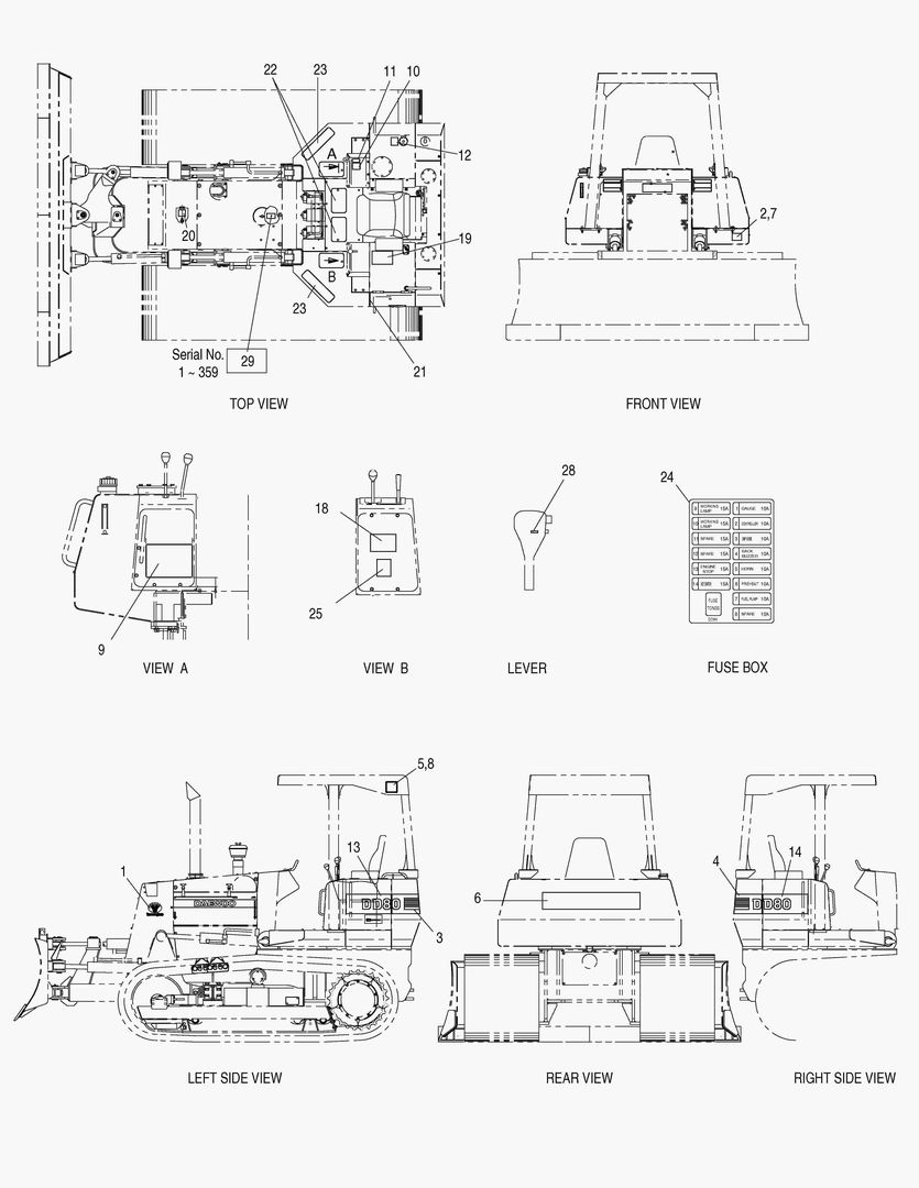 ЗАВОДСКАЯ ТАБЛИЧКА-АНГЛИЙСКАЯ(КРЫША НАД СИДЕНЬЕМ ВОДИТЕЛЯ)